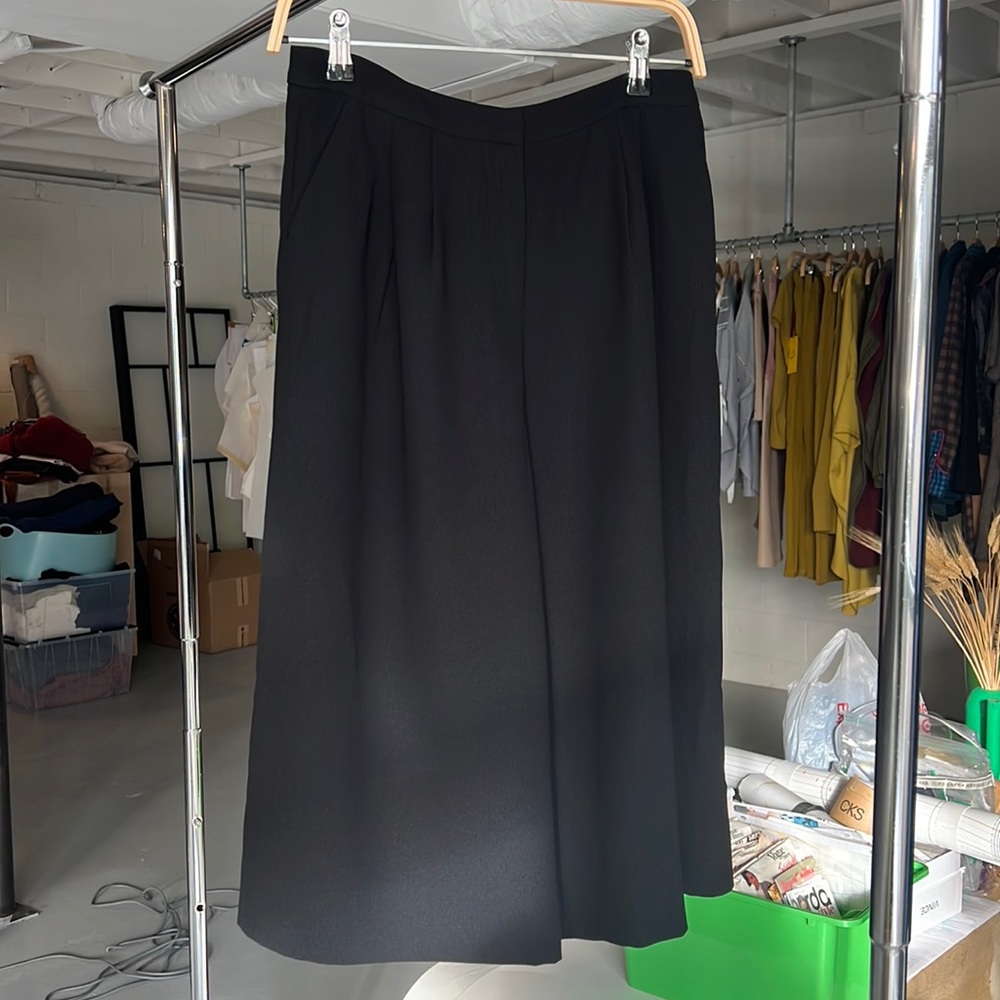 Essentiel Antwerp High Waist Black Culotte Pant with front and back pockets